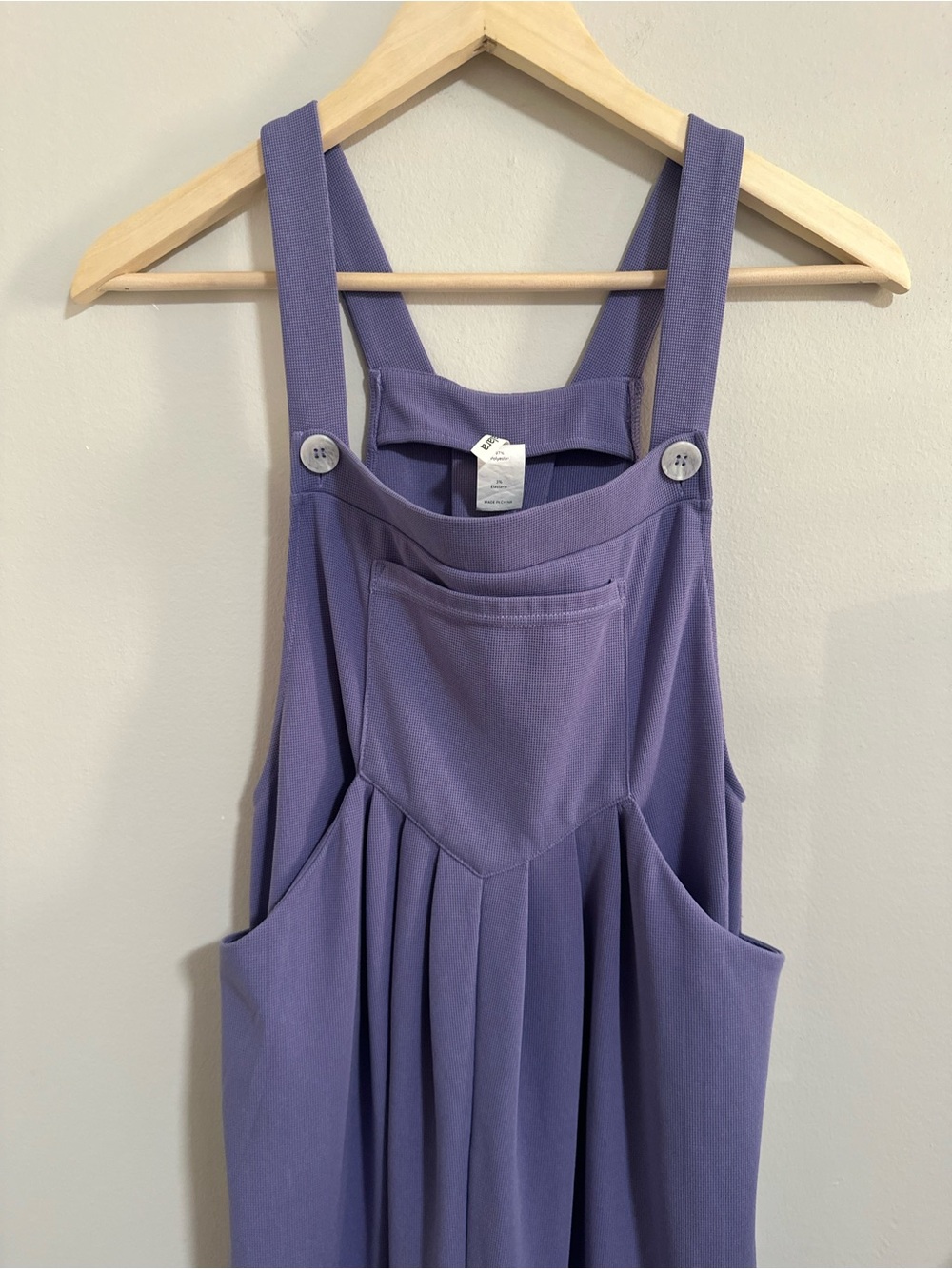 SOLD Halara Pockets Waffle Casual Overalls - Wide Leg in Mellow Purple - Picture 7 of 10